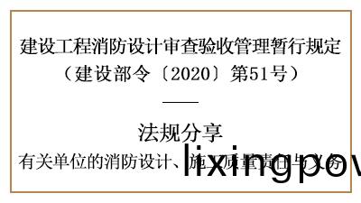 關(guan)于(yu)有關單(dan)位(wei)的(de)消(xiao)防設(she)計(ji)、施(shi)工(gong)質量責(ze)任與(yu)義務(wu)詳情(qing)-四川國(guo)晉消防(fang)分亯