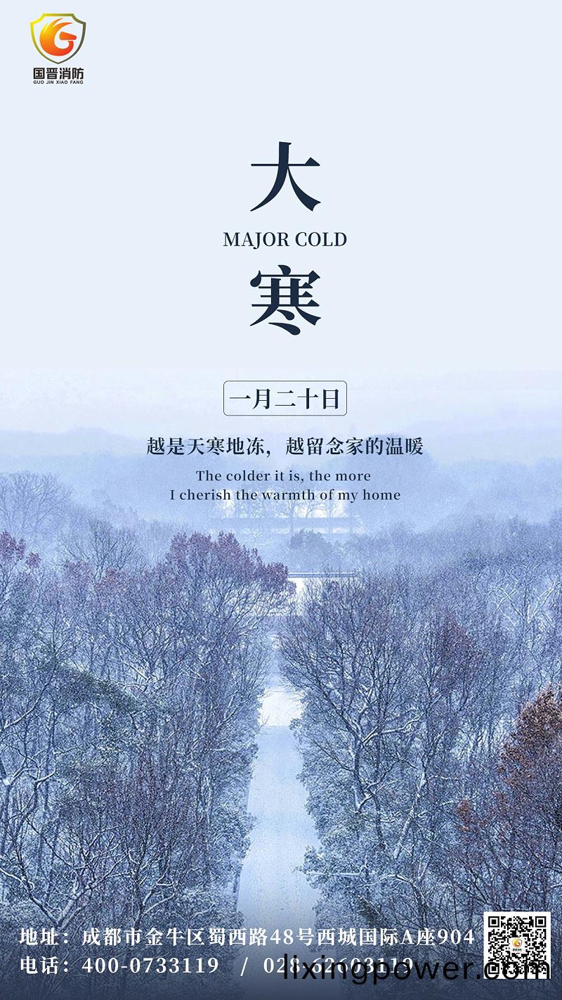 大(da)寒(han)節氣問候祝福實(shi)景(jing)手(shou)機(ji)海報